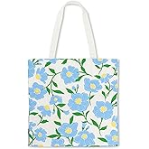 kate spade new york Canvas Tote Bag for Women, Cute Tote Bag for Work or Teacher, Canvas Beach Bag, Book Tote with Pocket