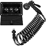 Dura Faucet DF-SA189-BK RV Exterior Quick Connect Sprayer, Hose, and Exterior Spray Box Kit (Black)