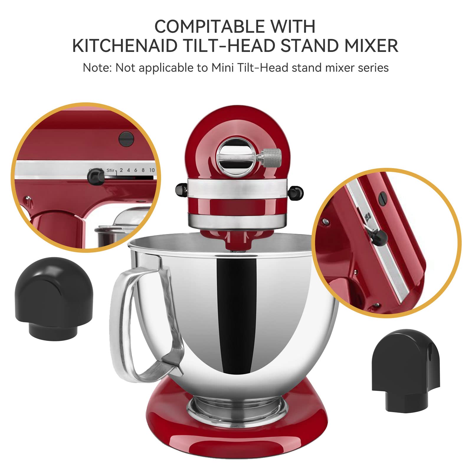 YISH Speed Control Knob Replacement Part, Lock Lever Attachment Knob for KitchenAid Bowl-Lift Stand Mixer & Tilt-Head Stand Mixer (Y742FG)