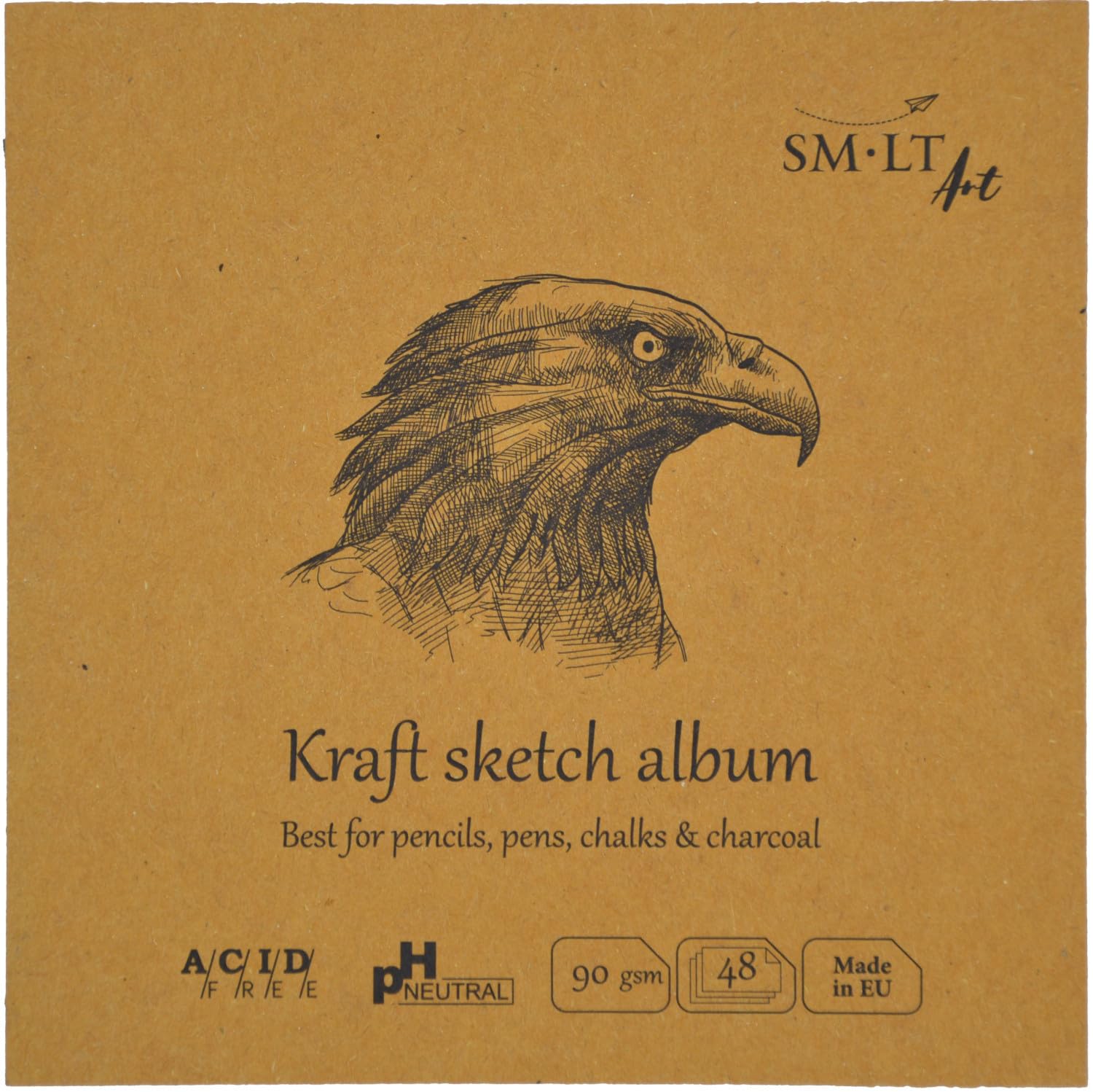 SM-LT Kraft Drawing Book, 14 x 14 cm