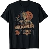Halloween Vintage Fall Inspired Collage Retro Horror Movie T-Shirt