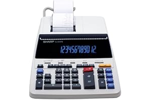 Sharp EL2630PIII Deluxe Heavy Duty Color Printing Calculator with Clock and Calendar - 12-Digit Display, 4.8 LPS, Two-Color P