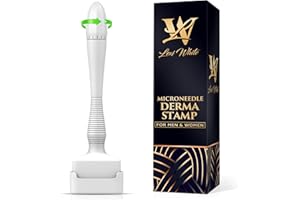 LEXI WHITE BEAUTY Derma Stamp Microneedle Roller For Face, Derma Roller for Beard, Microneedling Roller | For Women and Men | Micro Needle Roller For Face Scalp Derma Stamp 0.25mm