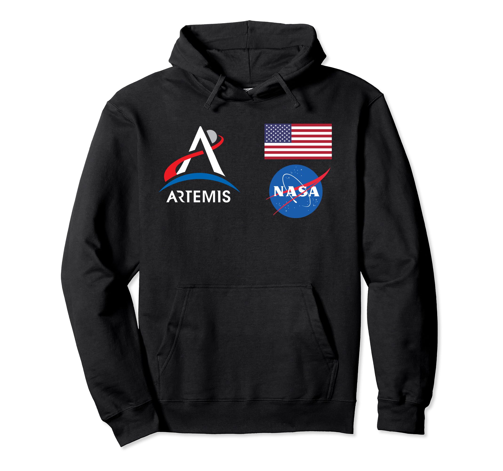 Photo 1 of Artemis Mission 1 One Astronaut Patch Front and Back Design Pullover Hoodie SIZE MEDIUM