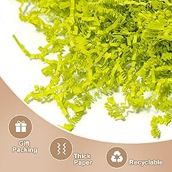 Wowxyz 2 LB Crinkle Cut Paper Shred Light Green