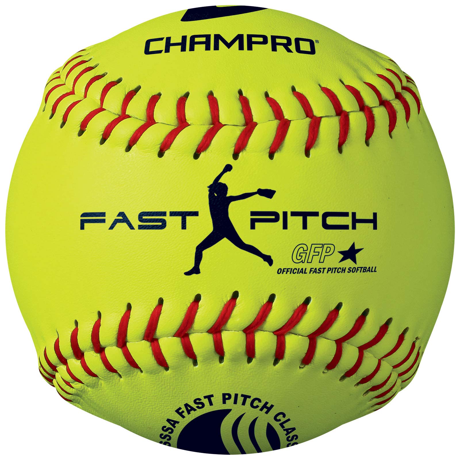 Champro Synthetic USSSA Fast Pitch Softbälle 12er Pack - 30,5 Cm Optic Yellow