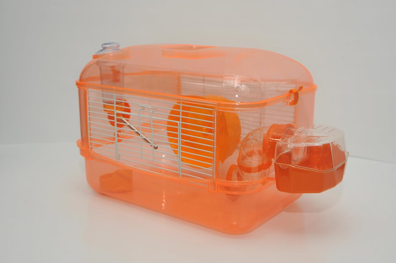 orange hamster cage
