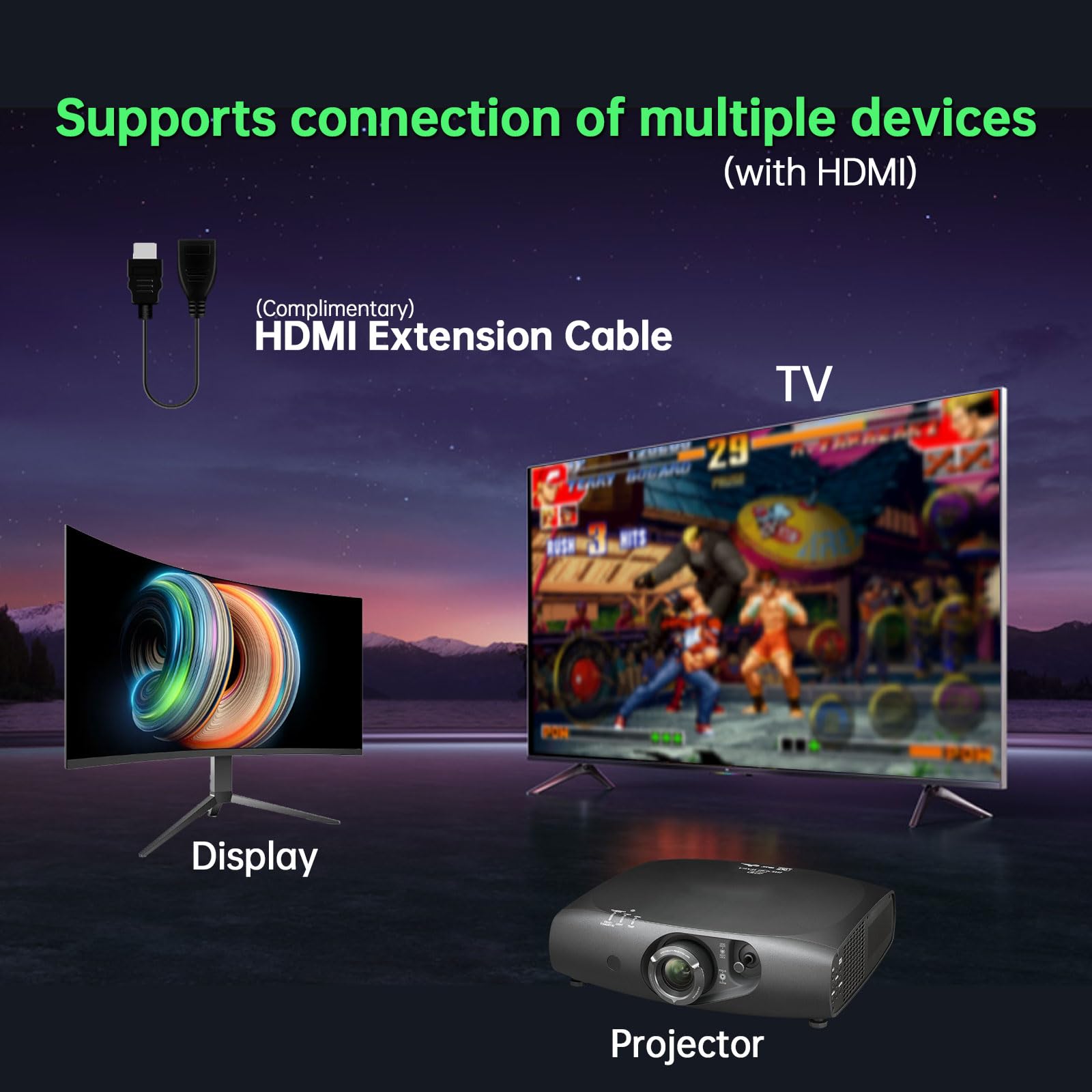 Retro Game Console 20000+ Games,64GB,4k Definition,Game Stick with Built-in 9 Emulators&Dual 2.4G Wireless Controllers,Plug and Retro Play Video Games for TV.