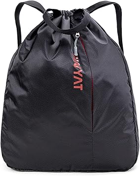 black drawstring backpack women's