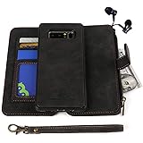 MODOS LOGICOS Case for Samsung Galaxy Note 8, [Detachable Wallet Folio][2 in 1][Zipper Cash Storage][14 Card Slots 1 Photo Wi