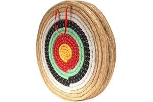 AUVIM Archery Targets Straw Solid Hand-Made Archery Target for Recurve Bow Compound Bow or Longbow 20 Inches Traditional Bow Arrow Target for Kids Youth Adult Archery Hunting Backyard Practice