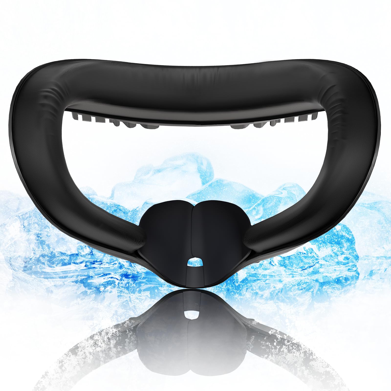 DESTEK Summer Choice Cooling Face Pad Compatible with Oculus Quest 2, Soft & Bouncy Face Cover Replacement, Dry Sweat-Wicking Comfort, with Secure Light-Blocking Nose Guard