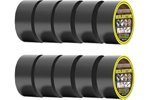 Noliven 10 Pcs Joist Tapes for Decking, 2''×50' Waterproof Decking Seal Tape, Weatherproof Butyl Sealant Deck Tape Joist for 