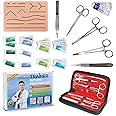 MediTrainer 29 PCS Suture Practice Kit is Suitable for Suture Training of Medical Students and Veterinary Nursing Practice, Including Simulated Human Skin Wound Suture Pads and Suture Tools