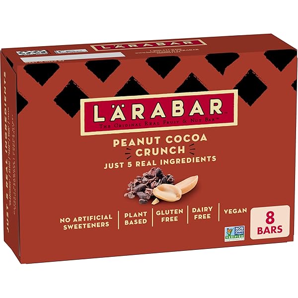 LARABAR PEANUT COCOA CRUNCH BARS, VEGAN AND GLUTEN...
