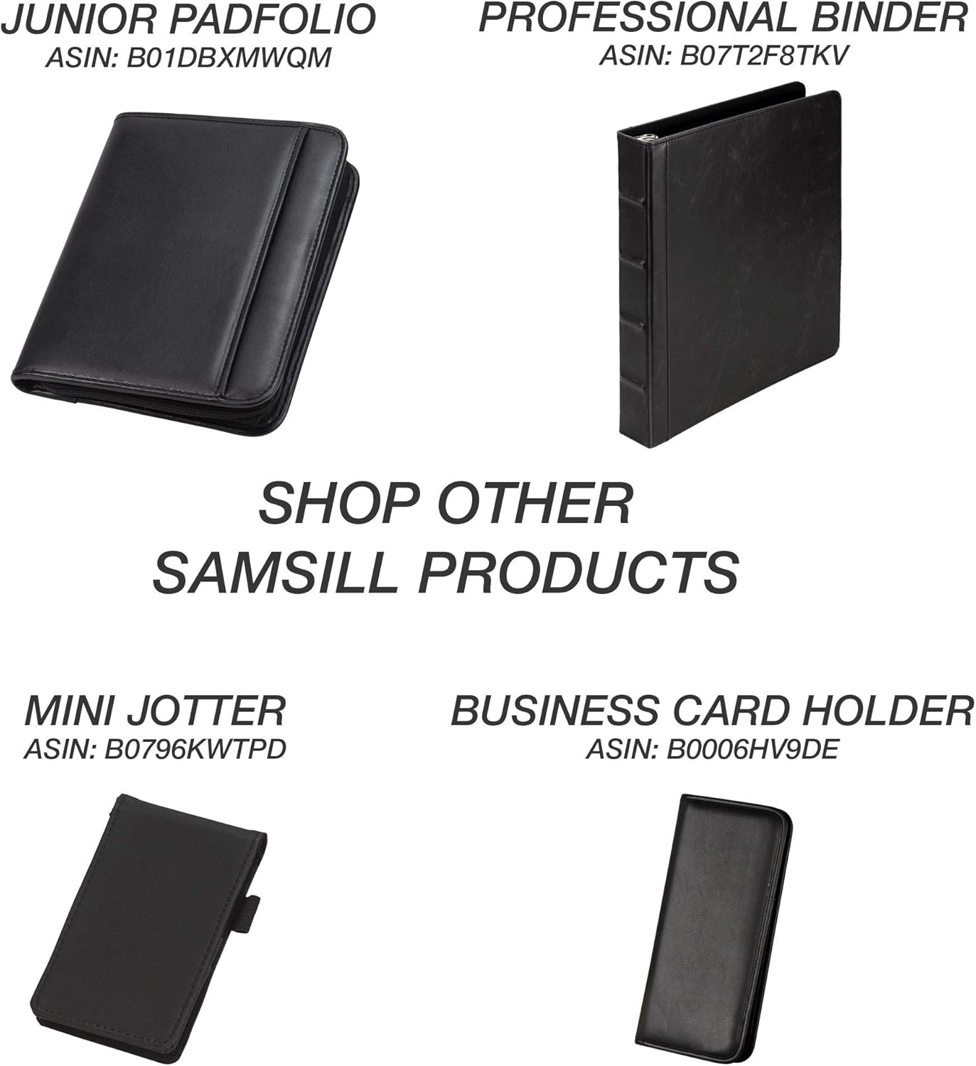 Samsill 70829 Professional Padfolio Bundle, Includes Removable Clipboard.5” Round Ring Binder with Secure Zippered Closure, 10.1 Inch Tablet Sleeve, Black: Office Products