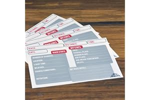 Gone For a Run My Race STATS BibFOLIO Journal Inserts, 9" x 7"- Two Packs of 12