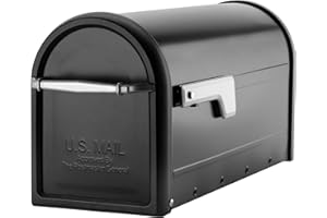 Chadwick Nickel Accents Black Post Mount Mailbox