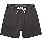 AMY COULEE Mens Athletic Workout Shorts 5.5" Cotton Casual Shorts Elastic Waist Joggers Sports SweatShorts