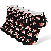 LITPUZC Womens Funny Ankle Socks Novelty Low Cut Socks Breathable Non Slip Athletic Crew Sock 5 Pairs