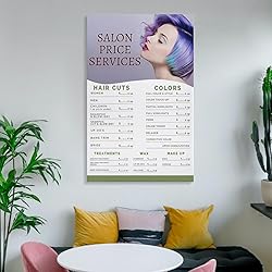 JBBGO Beauty Salon Price List Poster Hair Salon