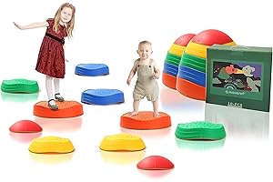 makarci 10pcs stepping stones for kids toys preschool toys promoting balance coordination skills indoor or outdoor play obstacle courses also autism sensory products for toddlers