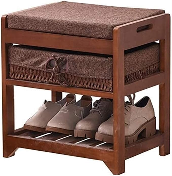 CTRGSM Corredor/Puerta para Taburete/Taburete de Zapatos, Madera Maciza