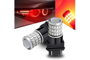 jokormo 2 PCS 3157 Car LED Brake Lights, Super Bright Waterproof 500LM 3.6W Vehicle Strobe Light Replacements, Universal High-Precision Automotive Brake Tail Lights Accessories (Red Light)