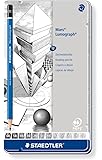 STAEDTLER premium quality drawing pencil, Mars Lumograph, graphite pencil set in metal tin, break-resistant super-bonded lead, design set of 12 degrees, 100 G12