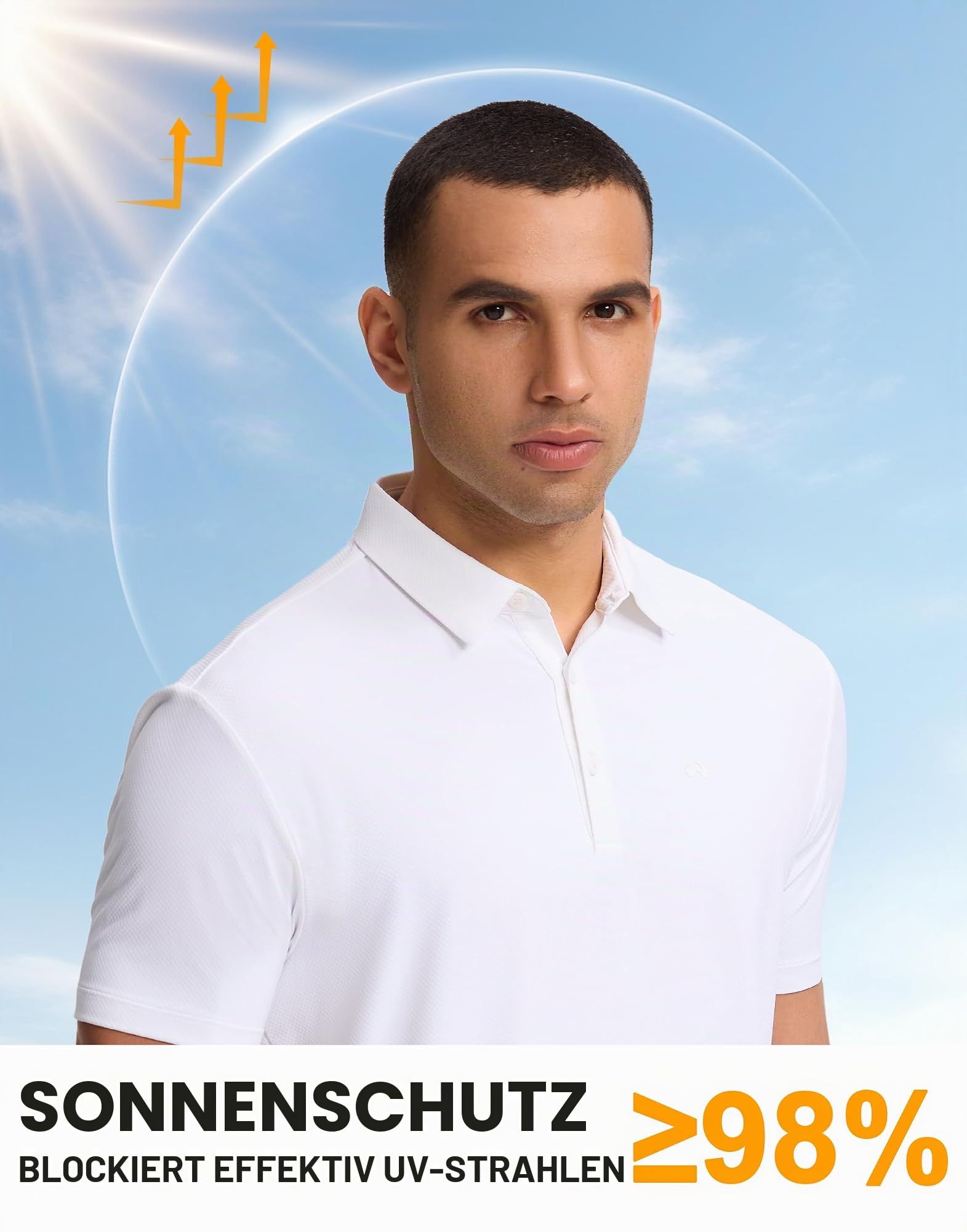 Pioneer Camp Sportshirt Herren Kurzarm – Atmungsaktives Golf & Tennis Polohemd mit UPF 50+ Sonnenschutz, Schnelltrocknend für Sommer und Freizeit 5