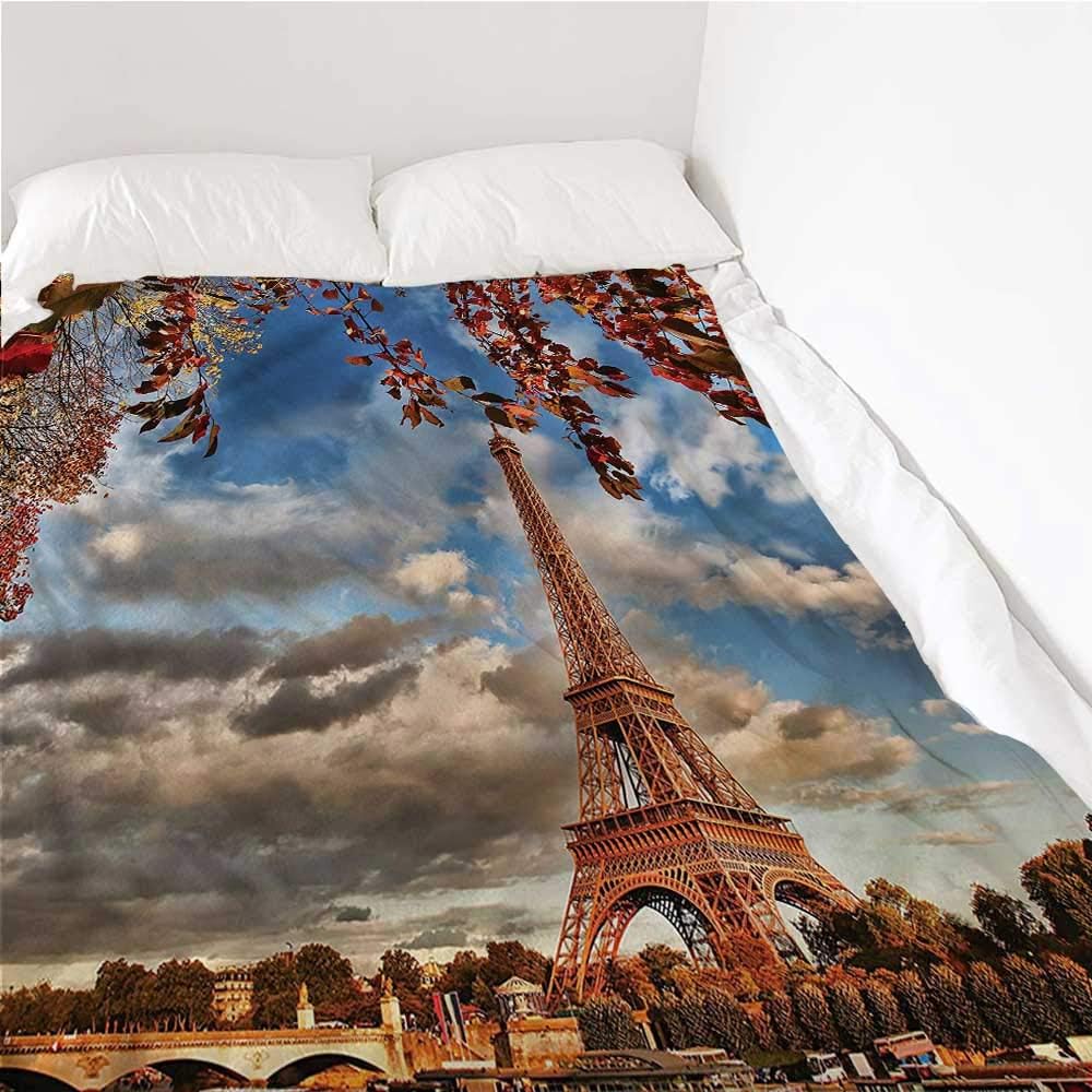 Soft Blanket Eiffel Tower, Eiffel Tower with Boat All Season Breathable