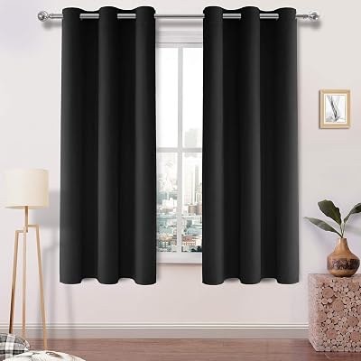 DWCN Blackout Curtains 46x54 Inch 2 Panels Eyelet Thermal Room Darkening