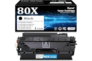 Kienul 80X Black High-Yield Toner Cartridge CF280X, 1-Pack 80X Toner Replacement for HP Pro 400 M401a M401d M401n M401dn M401