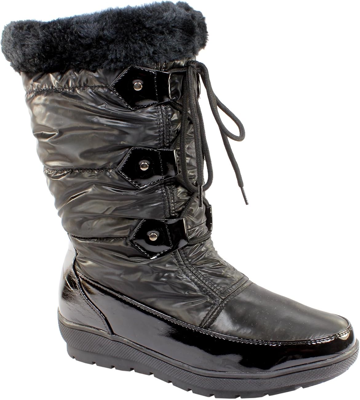 metallic winter boots