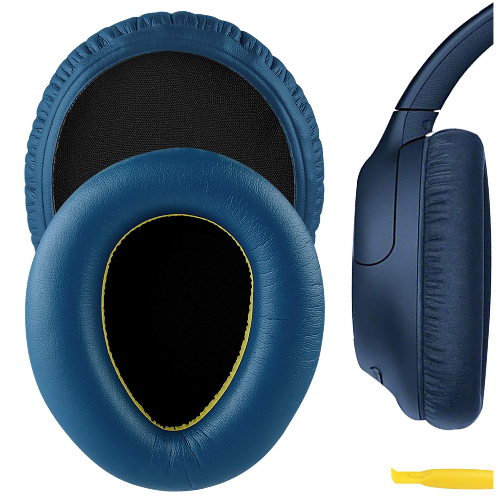 Geekria Replacement Ear Pads Compatible with Sony WH-CH700N, WH-CH710N, WH-CH720N Headphones, Ear Cushions with Video Guide (Blue)