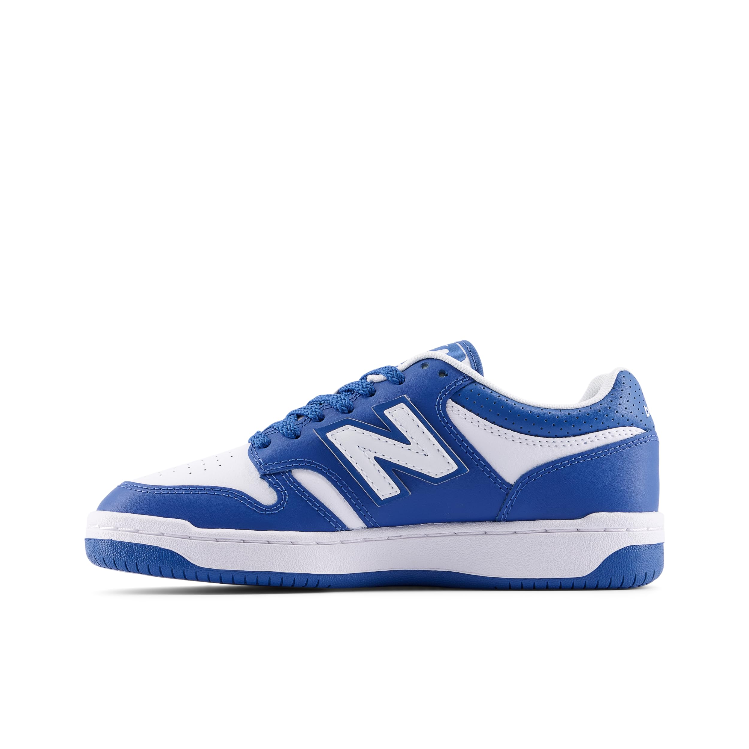 New Balance Kid's 480 V1 Lace-Up Sneaker, White/Blue Agate, 11 W Little Kid Image