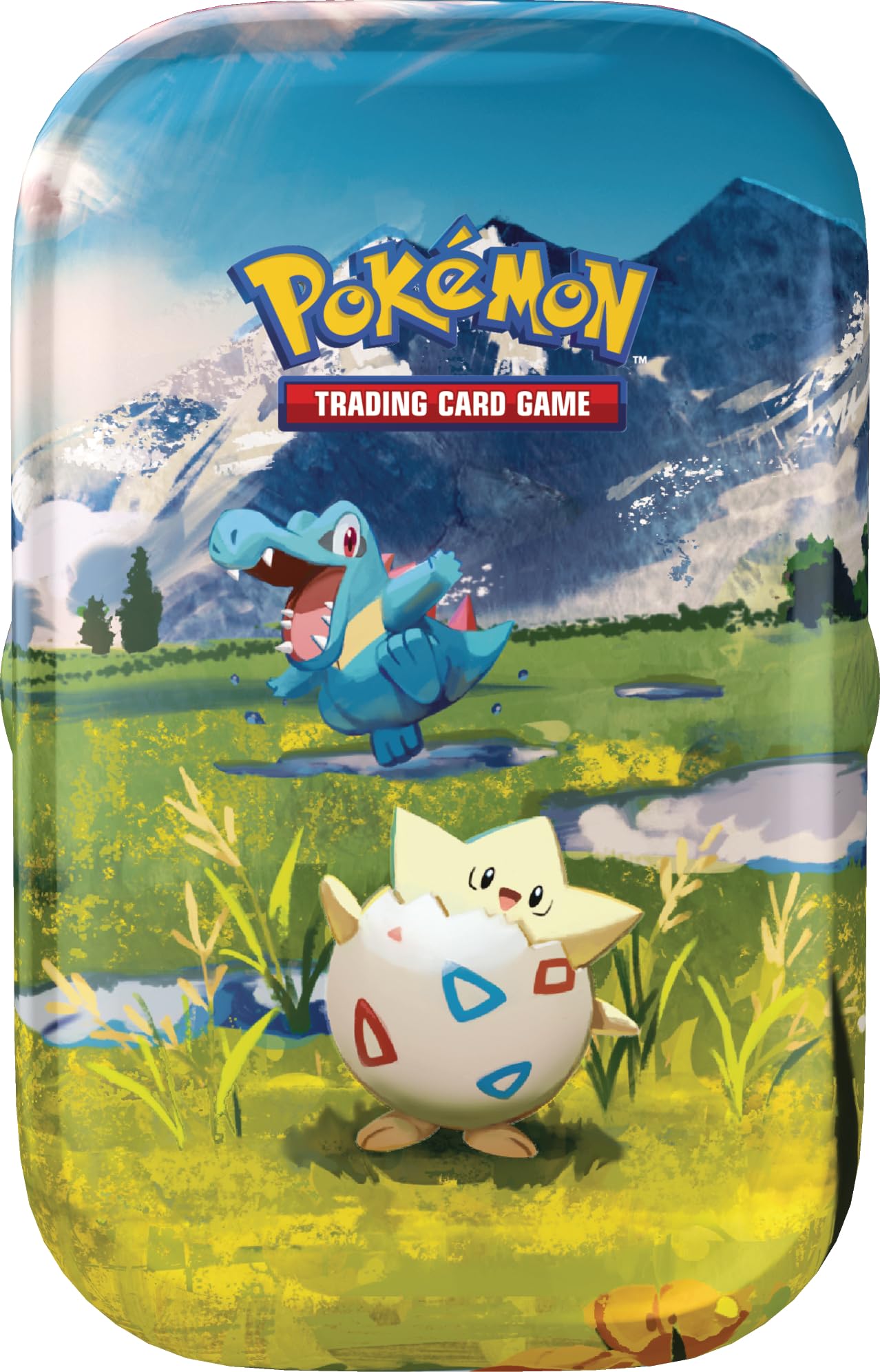 Pokémon-Sammelkartenspiel: Mini-Tin-Box Mega-Entwicklung – Erhabene Helden: Togepi und Karnimani (1 Stickerbogen, 1 Pokémon-Bildkarte und 2 Boosterpacks) 2