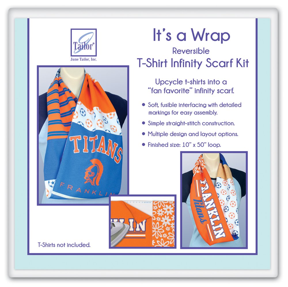 June Tailor Wrap T-Shirt Scarf Kit-Infinity, White