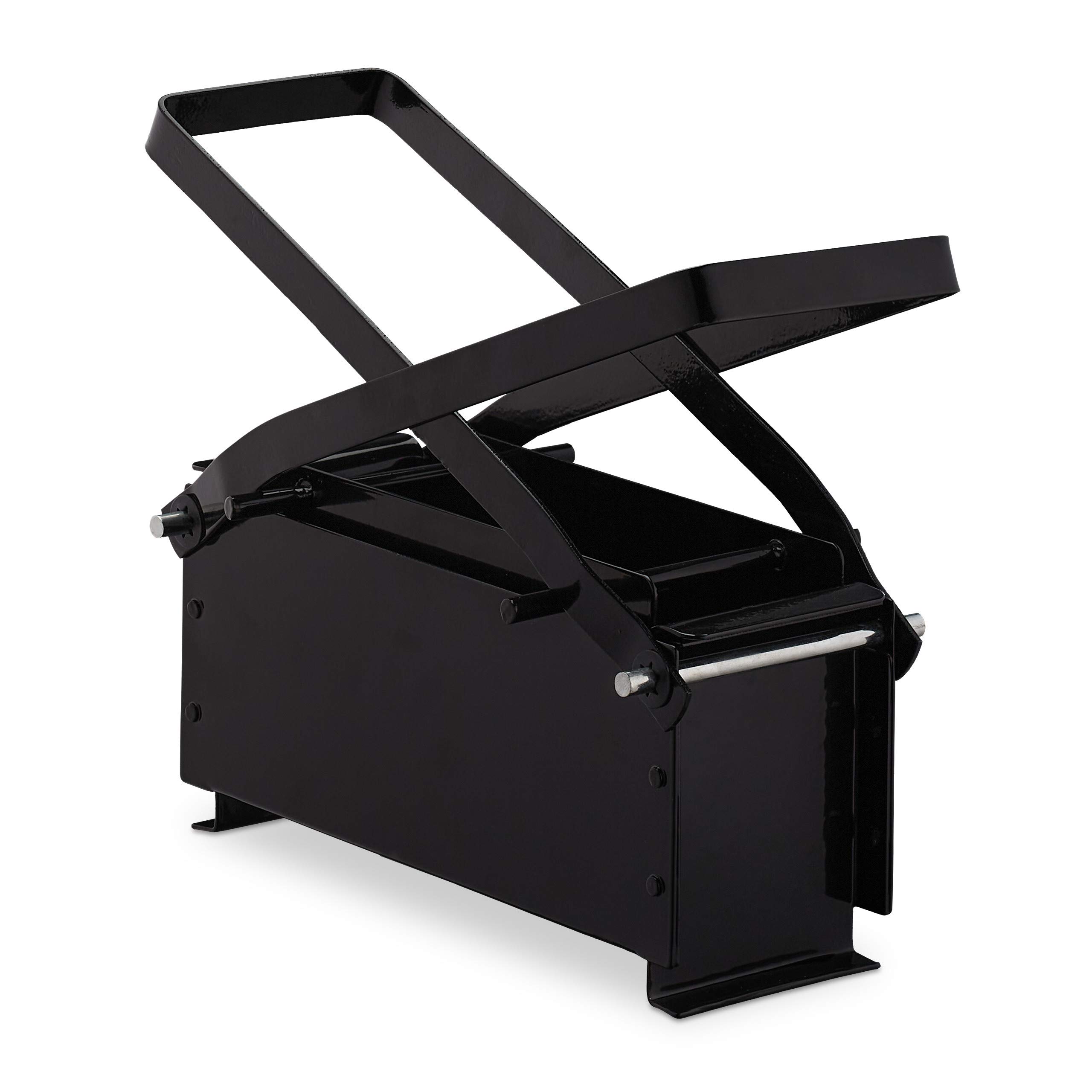 Relaxdays Paper Press, Waste Newspapers, Manual, Hydraulic, Steel, Recycle, Briquette, Chip, HxWxD 12 x 26 x 9 cm, Black