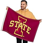 Iowa State Cyclones College Sports Printed Flag - NCAA Licensed - Nylon - School Banner (Red, Gold, 2' x 3')