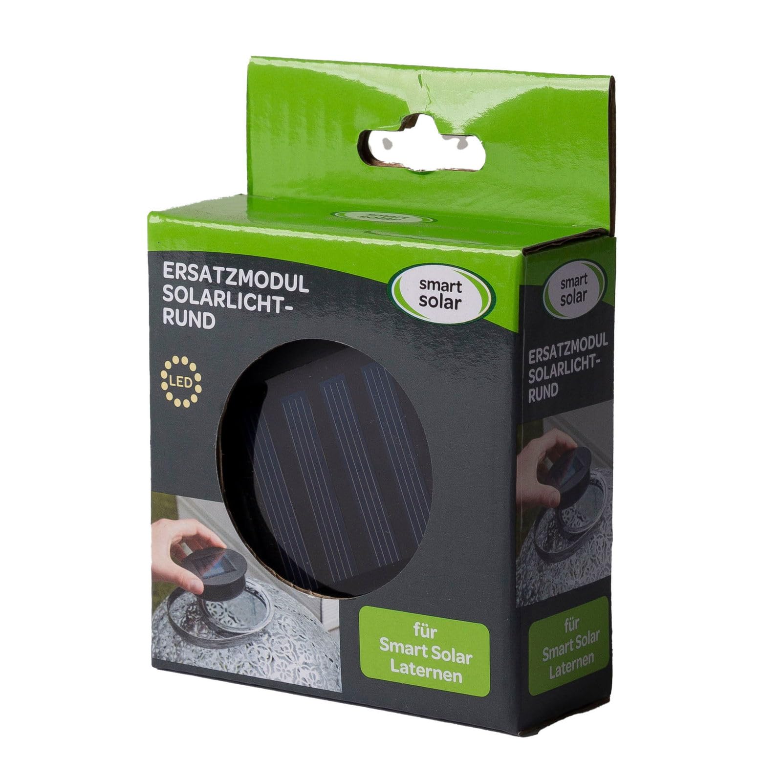 Smart Garden Solar Powered Replacement Round LED Light Box (8cm x 8cm)