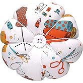 eZAKKA Pin Cushions for Sewing, Wrist Pin Cushion Cute Sewing Pin Holder Needle Pincushions (Sewing Necessities Pattern White