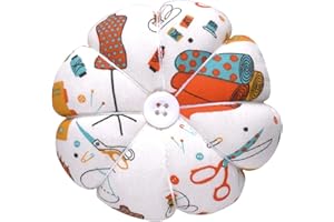 eZAKKA Pin Cushions for Sewing, Wrist Pin Cushion Cute Sewing Pin Holder Needle Pincushions (Sewing Necessities Pattern White)