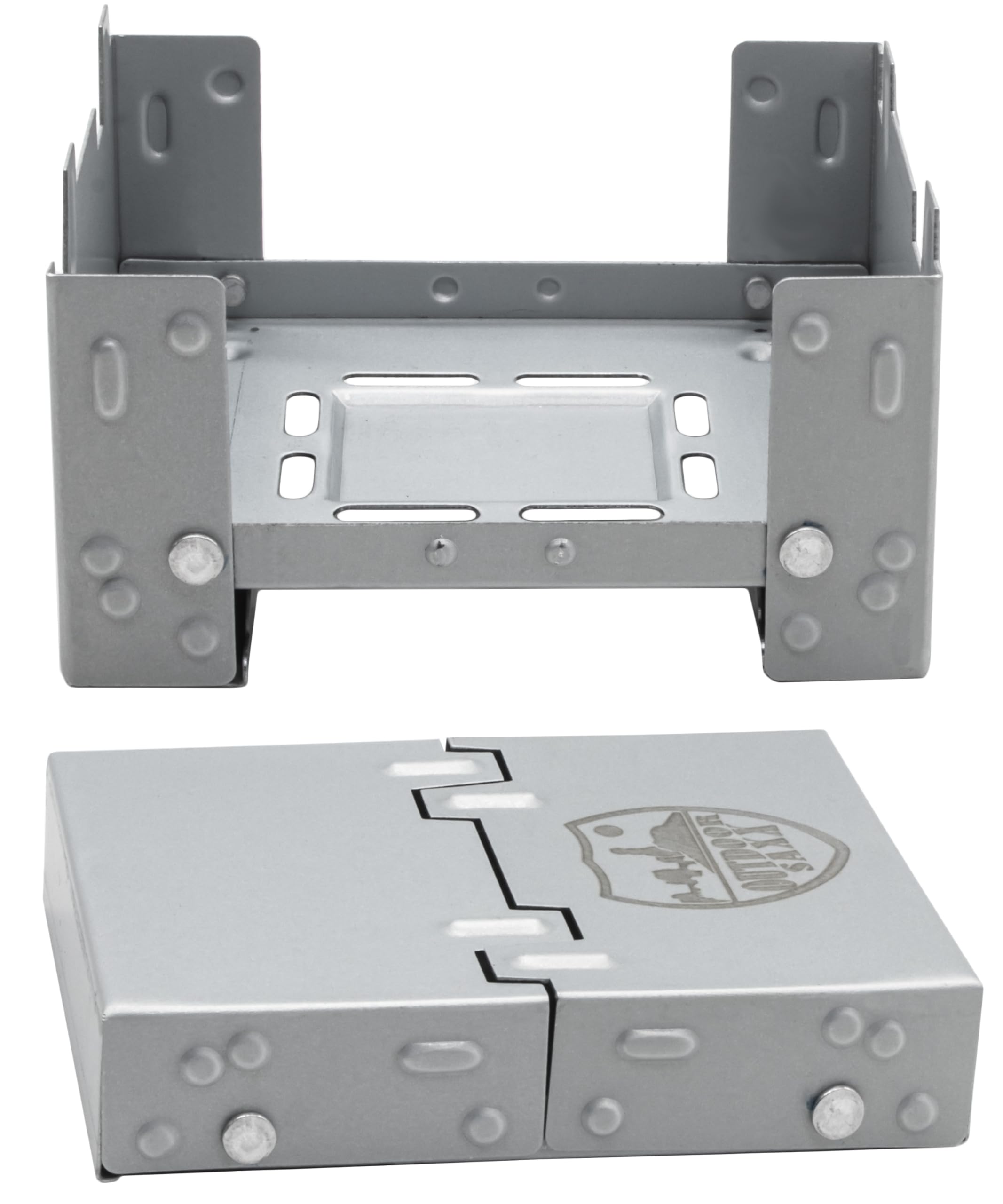 Outdoor Saxx® Compact cooker for dry fuels, foldable, for heating cans, pots and pans, for camping and festivals, pocket size.