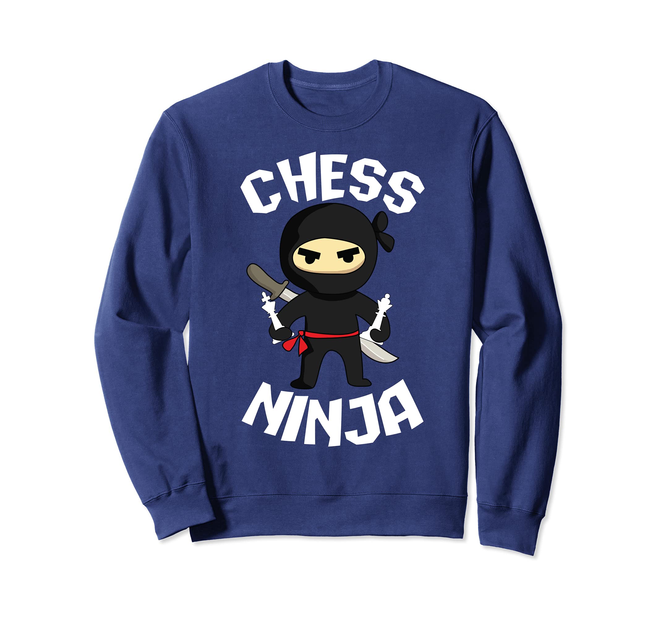 Chess Ninja Funny For Kids and Adults Black Ninja Sweatshirt