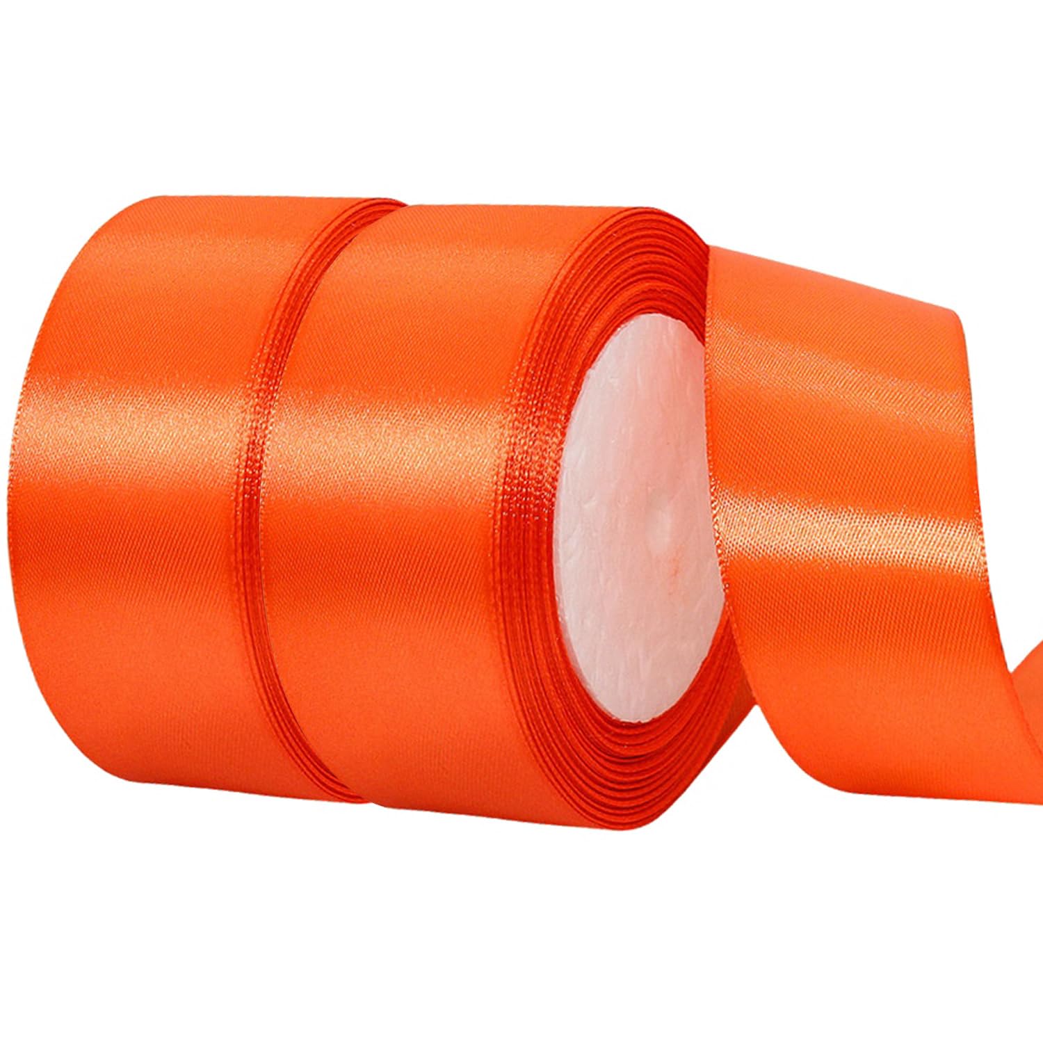 Photo 1 of 1 1/2 Inch Orange Satin Ribbon,50 Yards Orange Ribbon Solid Fabric Ribbon for Gift Wrapping Floral Bouquets Wedding Home Party Decoration