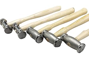 NK ESHOP 5-Piece Texture Hammer Set – Jewelry Making & Metal Smithing Tools for Creating Patterns on Metal, Wire & Sheet – Professional Jewelry Craft Hammer Kit for Silversmiths & DIY Projects