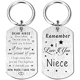 Resdink Remember I Love You Niece Gifts, Proud My Dear Niece Gifts for Mothers Day Birthday Graduation from Uncle Auntie