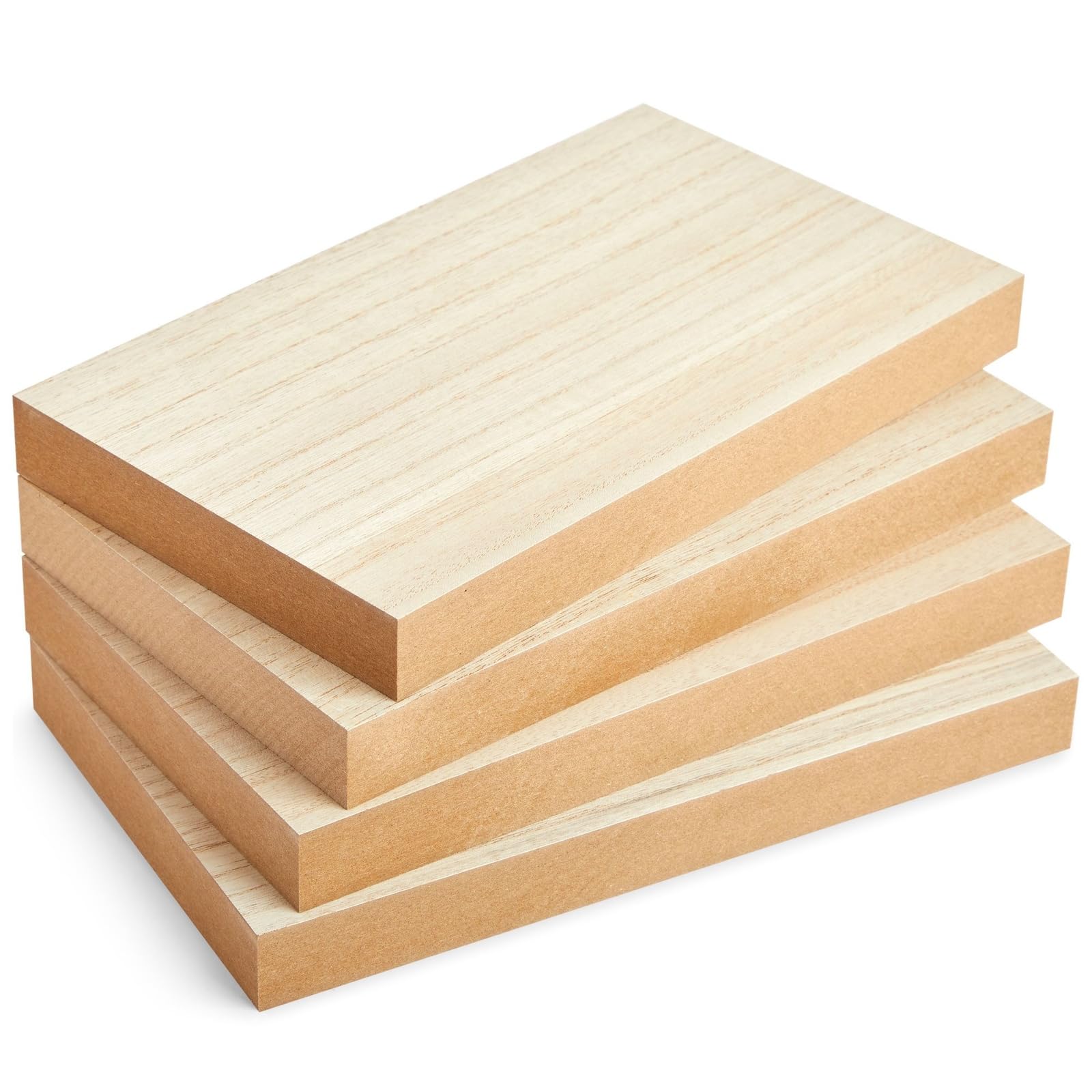 Photo 1 of Bright Creations Unfinished MDF Wood Blocks for Crafts - 10 x 6 x 1 in, 4-Pack - Blank Wooden Blocks for Painting & Staining