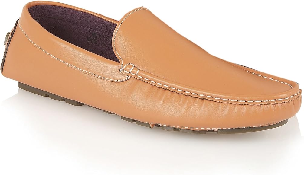 mens orange driving shoes